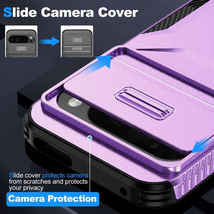 For Google Pixel 10 Pro XL / 9 Pro XL Sliding Camshield Phone Case(Purple) by buy2fix