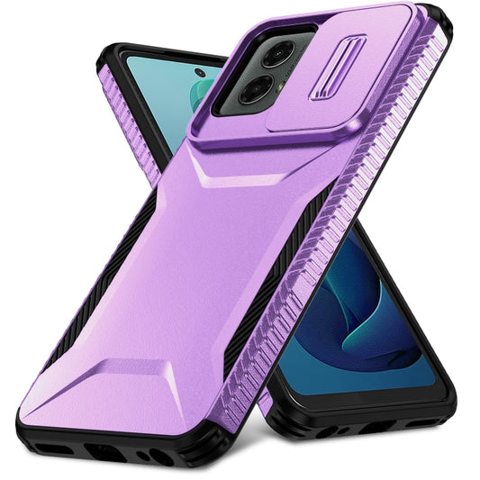 For Motorola Moto G 5G 2024 Sliding Camshield Phone Case(Purple) by buy2fix