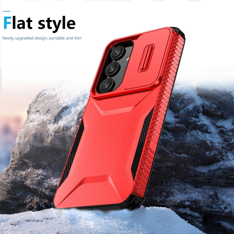 For Samsung Galaxy S25 5G / S24 5G Sliding Camshield Phone Case(Red) - Galaxy S24 5G Cases by buy2fix | Online Shopping UK | buy2fix