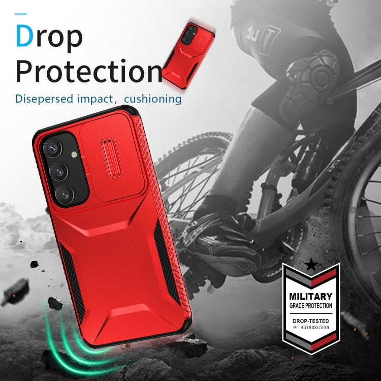 For Samsung Galaxy S25+ 5G / S24+ 5G Sliding Camshield Phone Case(Red) - Galaxy S24+ 5G Cases by buy2fix | Online Shopping UK | buy2fix