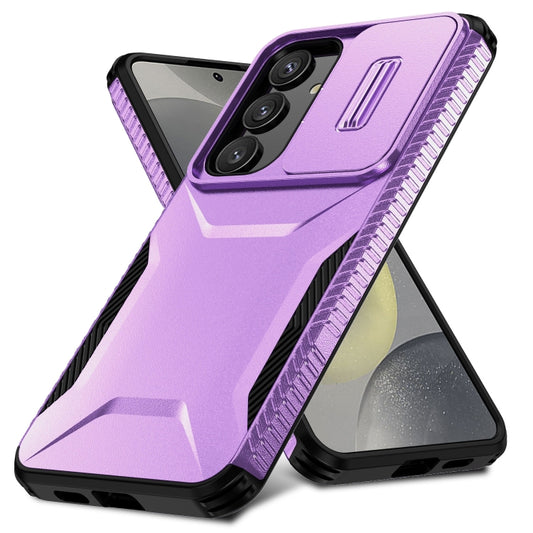 For Samsung Galaxy S25+ 5G / S24+ 5G Sliding Camshield Phone Case(Purple) - Galaxy S24+ 5G Cases by buy2fix | Online Shopping UK | buy2fix