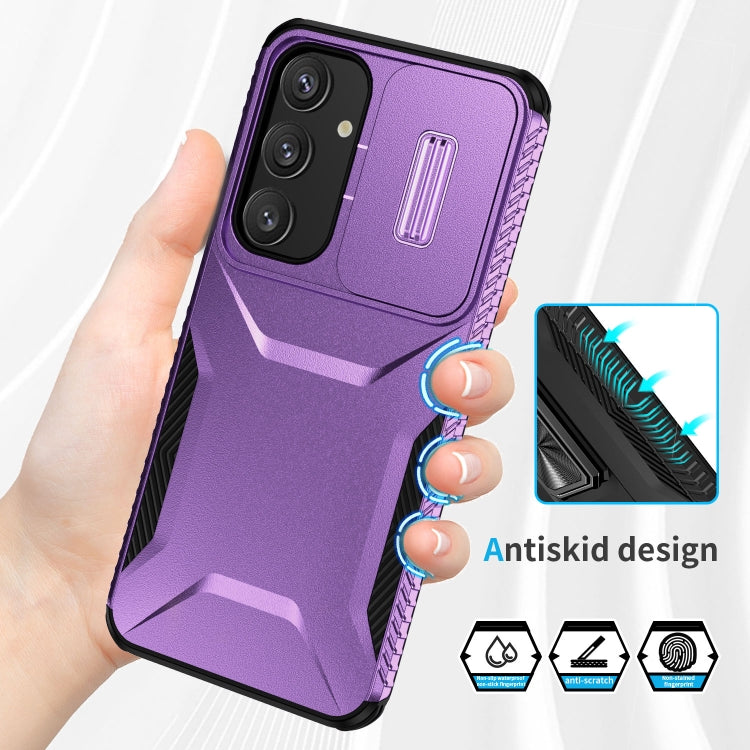 For Samsung Galaxy S25+ 5G / S24+ 5G Sliding Camshield Phone Case(Purple) - Galaxy S24+ 5G Cases by buy2fix | Online Shopping UK | buy2fix