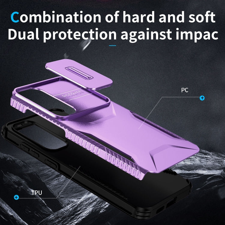 For Samsung Galaxy S25+ 5G / S24+ 5G Sliding Camshield Phone Case(Purple) - Galaxy S24+ 5G Cases by buy2fix | Online Shopping UK | buy2fix
