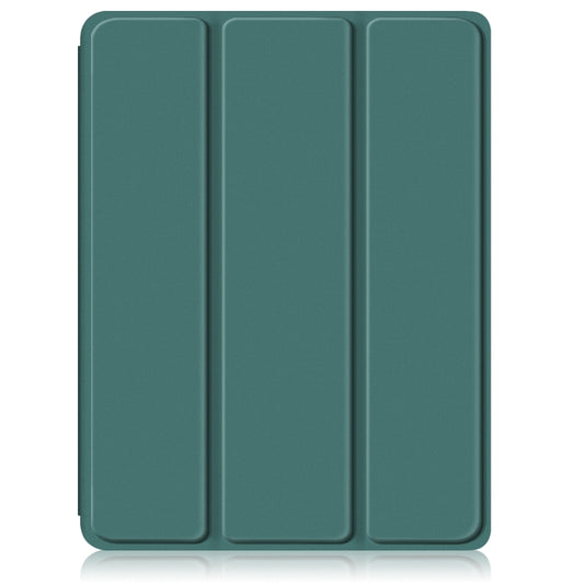 For iPad Air 11 2025 / 2024 Acrylic 3-Fold Smart Leather Tablet Case(Deep Green) by buy2fix