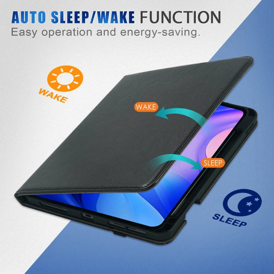 For iPad Air 11 2025 / 2024 Front Stand Smart TPU Leather Tablet Case(Black) by buy2fix