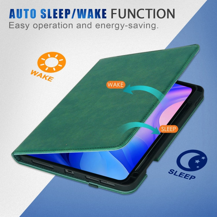 For iPad Air 11 2025 / 2024 Front Stand Smart TPU Leather Tablet Case(Green) - iPad Air 11 2025 / 2024 Cases by buy2fix | Online Shopping UK | buy2fix