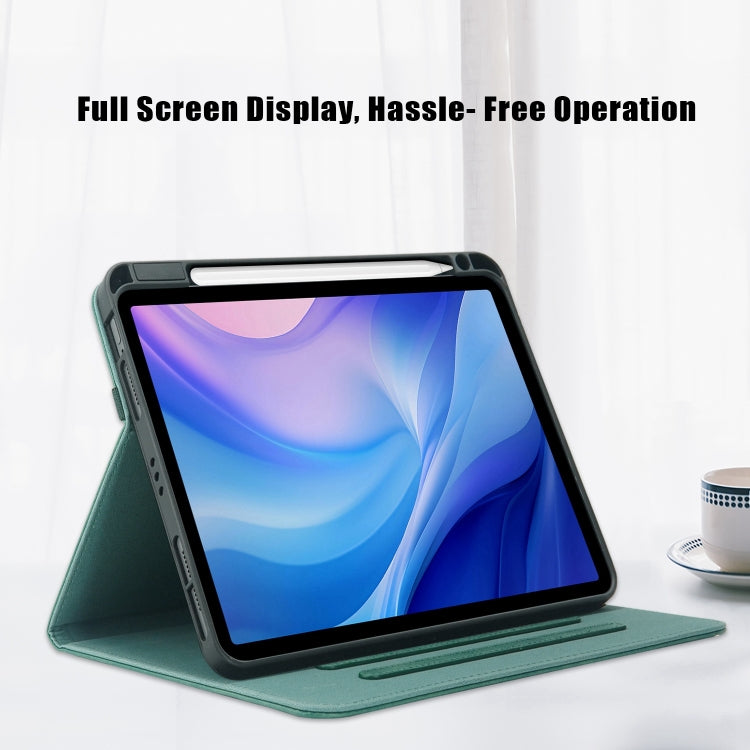 For iPad Air 11 2025 / 2024 Front Stand Smart TPU Leather Tablet Case(Green) - iPad Air 11 2025 / 2024 Cases by buy2fix | Online Shopping UK | buy2fix
