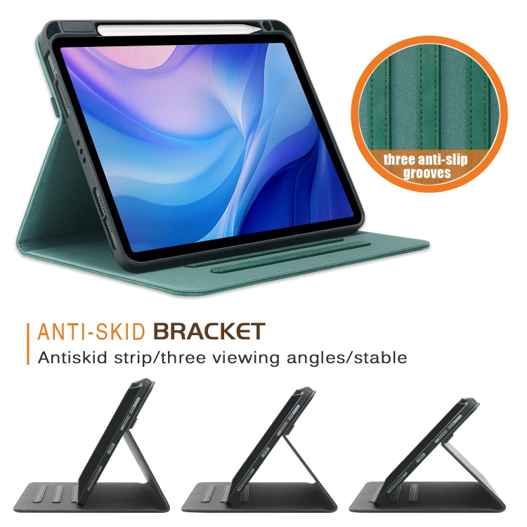 For iPad Air 11 2025 / 2024 Front Stand Smart TPU Leather Tablet Case(Green) - iPad Air 11 2025 / 2024 Cases by buy2fix | Online Shopping UK | buy2fix