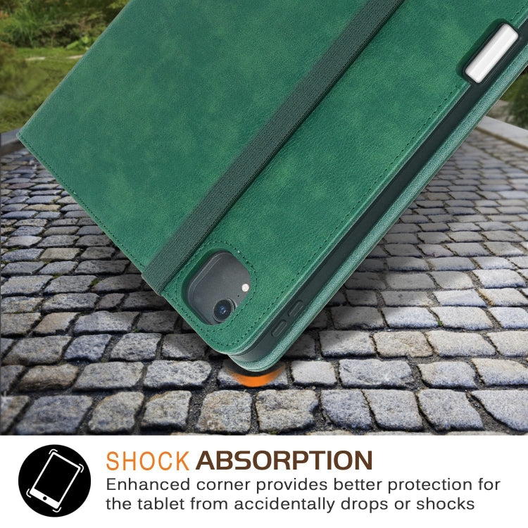 For iPad Air 11 2025 / 2024 Front Stand Smart TPU Leather Tablet Case(Green) - iPad Air 11 2025 / 2024 Cases by buy2fix | Online Shopping UK | buy2fix