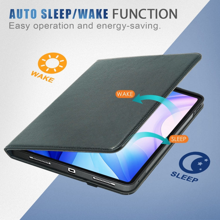 For iPad Air 13 2025 / 2024 Front Stand Smart TPU Leather Tablet Case(Black) - iPad Air 13 2025 / 2024 Cases by buy2fix | Online Shopping UK | buy2fix