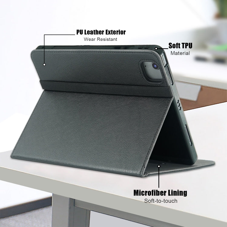 For iPad Air 13 2025 / 2024 Front Stand Smart TPU Leather Tablet Case(Black) - iPad Air 13 2025 / 2024 Cases by buy2fix | Online Shopping UK | buy2fix