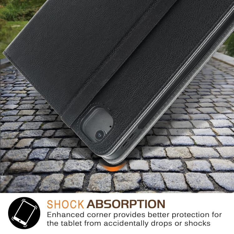 For iPad Air 13 2025 / 2024 Front Stand Smart TPU Leather Tablet Case(Black) - iPad Air 13 2025 / 2024 Cases by buy2fix | Online Shopping UK | buy2fix