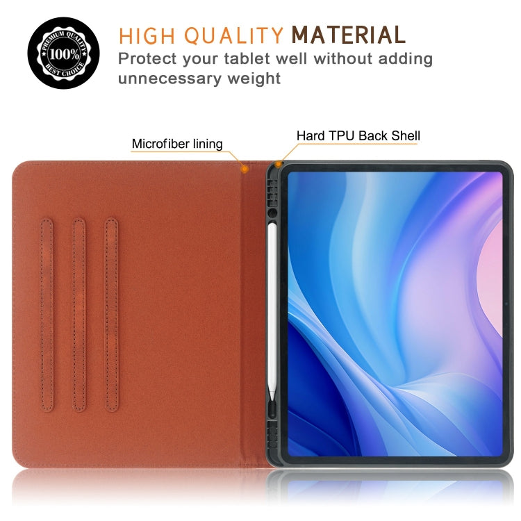 For iPad Air 13 2025 / 2024 Front Stand Smart TPU Leather Tablet Case(Brown) - iPad Air 13 2025 / 2024 Cases by buy2fix | Online Shopping UK | buy2fix