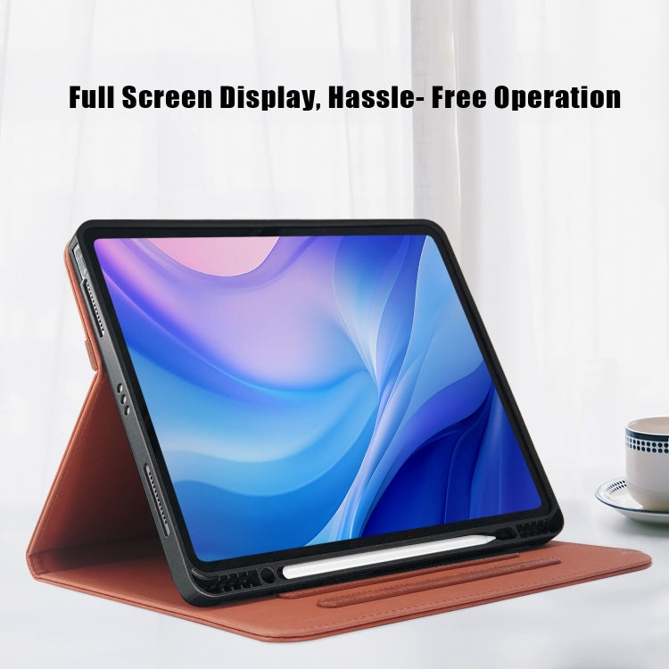 For iPad Air 13 2025 / 2024 Front Stand Smart TPU Leather Tablet Case(Brown) - iPad Air 13 2025 / 2024 Cases by buy2fix | Online Shopping UK | buy2fix