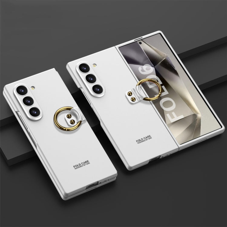 For Samsung Galaxy Z Flip6 / Flip7 FE GKK Accurate Hole Ultra-thin PC Phone Case with Ring Holder(Silver) - Galaxy Z Flip6 5G Cases by GKK | Online Shopping UK | buy2fix