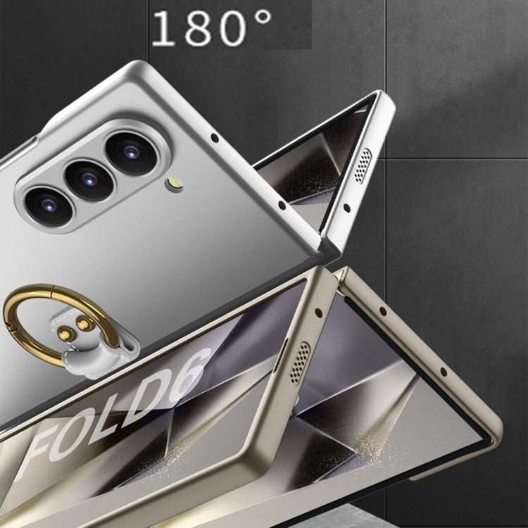 For Samsung Galaxy Z Flip6 / Flip7 FE GKK Accurate Hole Ultra-thin PC Phone Case with Ring Holder(Silver) - Galaxy Z Flip6 5G Cases by GKK | Online Shopping UK | buy2fix
