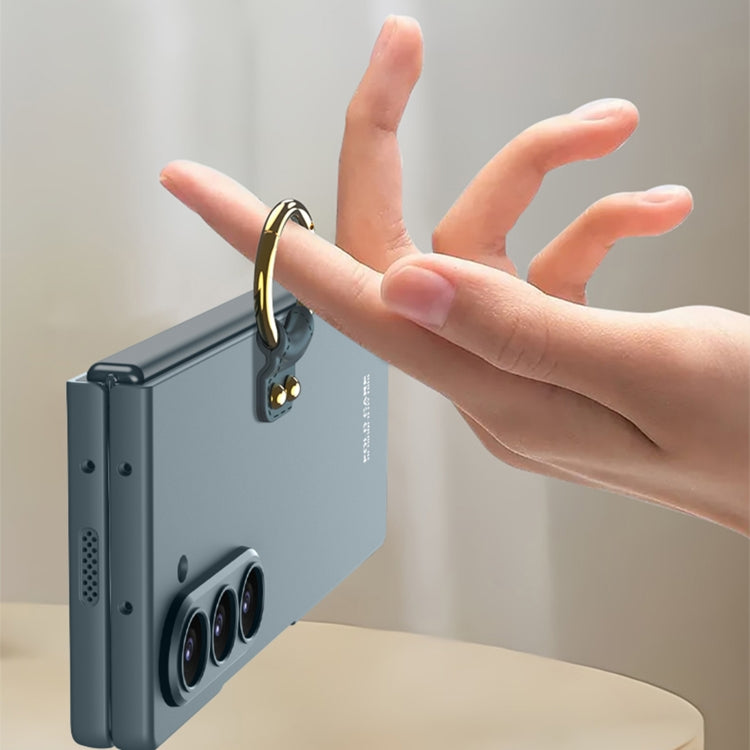 For Samsung Galaxy Z Flip6 / Flip7 FE GKK Accurate Hole Ultra-thin PC Phone Case with Ring Holder(Silver) - Galaxy Z Flip6 5G Cases by GKK | Online Shopping UK | buy2fix