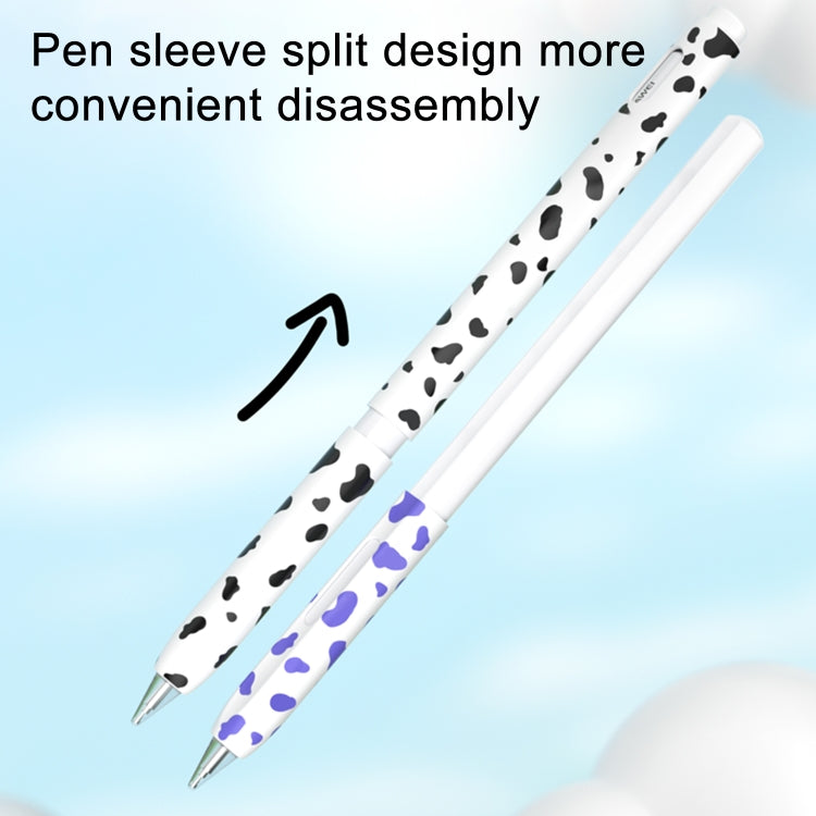 For Huawei M-Pencil 1 / 2 / 3 Cow Pattern Stylus Silicone Protective Cover(Yellow) - Pencil Accessories by buy2fix | Online Shopping UK | buy2fix