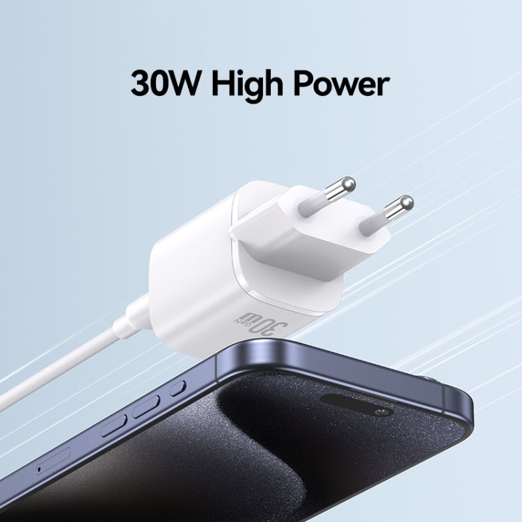 USAMS CC251 30W USB-C / Type-C GaN Fast Charger, EU Plug(Black) - USB Charger by USAMS | Online Shopping UK | buy2fix