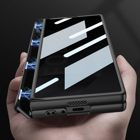 For Samsung Galaxy Z Fold6 GKK Integrated Anti Peep Full Coverage Magnetic Fold Phone Case with Pen Slot, Not Included Pen(Black) by GKK