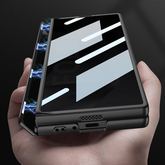 For Samsung Galaxy Z Fold6 GKK Integrated Anti Peep Full Coverage Magnetic Fold Phone Case(Silver) by GKK