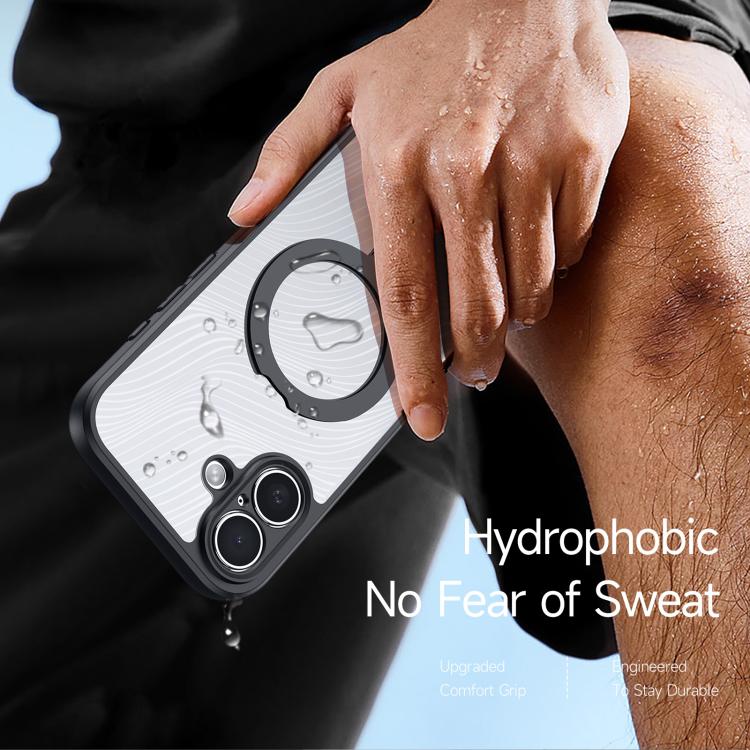 For iPhone 17 DUX DUCIS Aimo Mag Series MagSafe Ring Holder Frosted Phone Case(Black) - iPhone 17 Cases by DUX DUCIS | Online Shopping UK | buy2fix