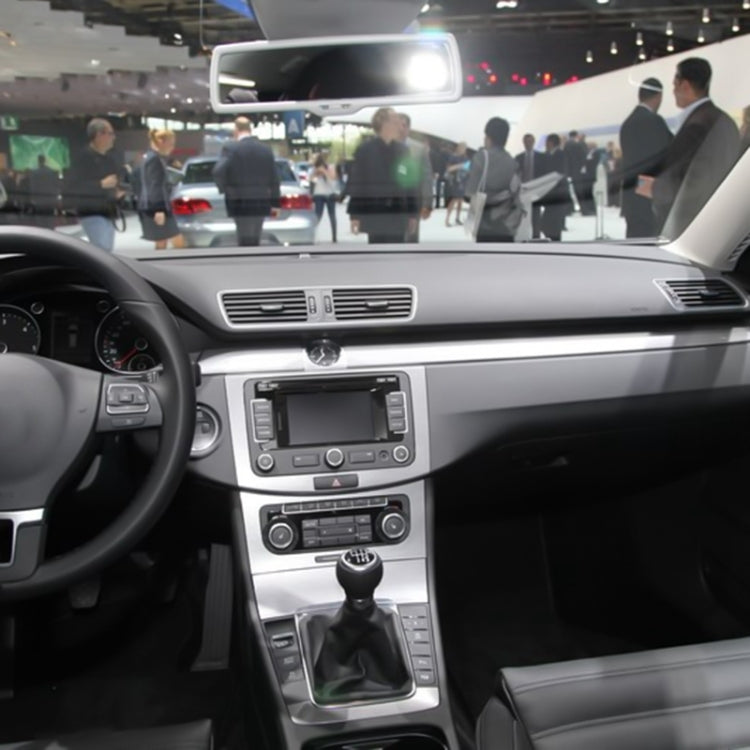 For Volkswagen Passat B6 2005-2011 Car Gear Lever Hand Ball Leather Gear Shift Knob with Chrome Frame, Style:5 Speed by buy2fix