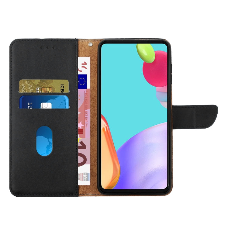 For Samsung Galaxy S24 FE HT02 Genuine Leather Fingerprint-proof Flip Phone Case(Black) - Galaxy S24 FE 5G Cases by buy2fix | Online Shopping UK | buy2fix