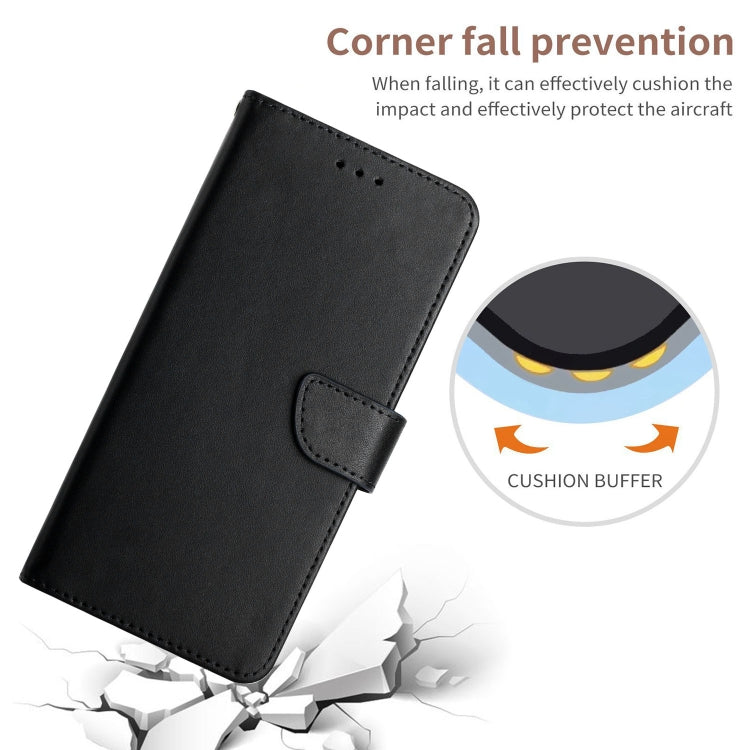 For Samsung Galaxy S24 FE HT02 Genuine Leather Fingerprint-proof Flip Phone Case(Black) - Galaxy S24 FE 5G Cases by buy2fix | Online Shopping UK | buy2fix
