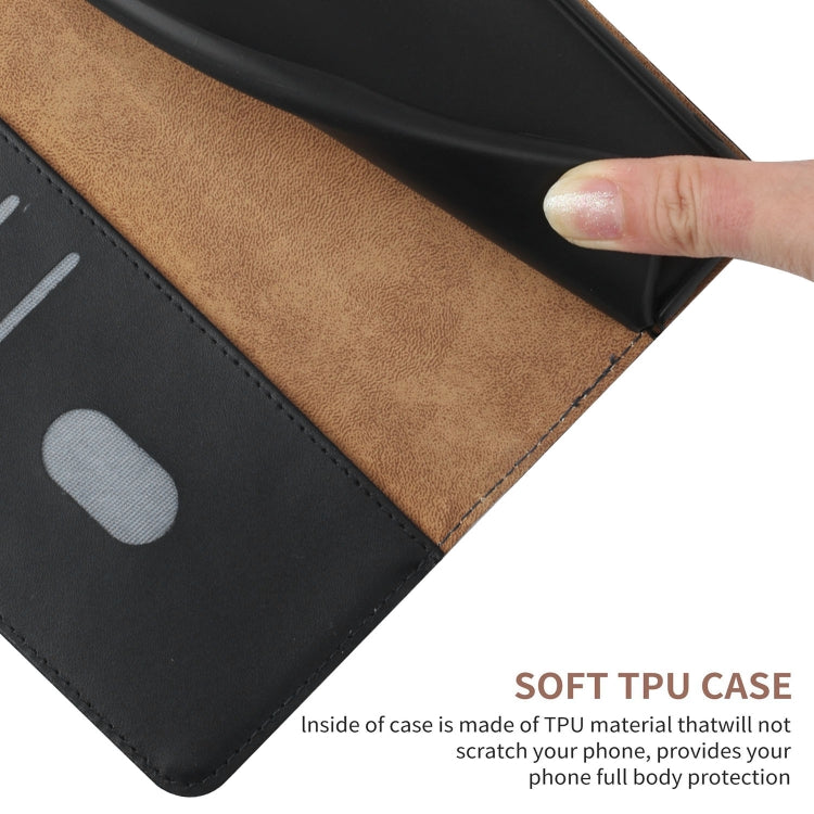 For Samsung Galaxy S24 FE HT02 Genuine Leather Fingerprint-proof Flip Phone Case(Black) - Galaxy S24 FE 5G Cases by buy2fix | Online Shopping UK | buy2fix