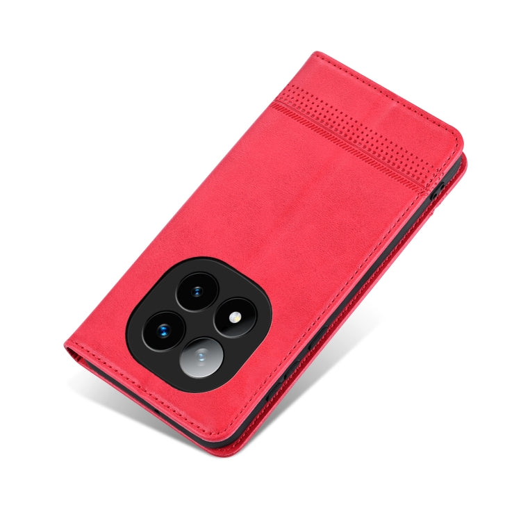 For Redmi Note 14 Pro 5G AZNS Magnetic Calf Texture Flip Leather Phone Case(Red) by AZNS