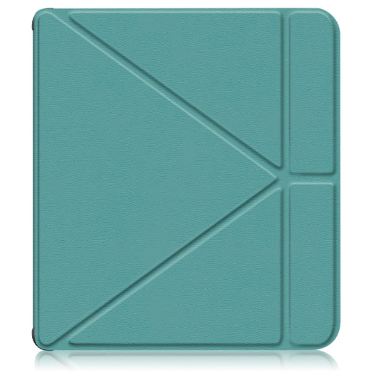 For Kobo Libra Colour 2024 Solid Color Deformation TPU Leather Smart Tablet Case(Green) by buy2fix
