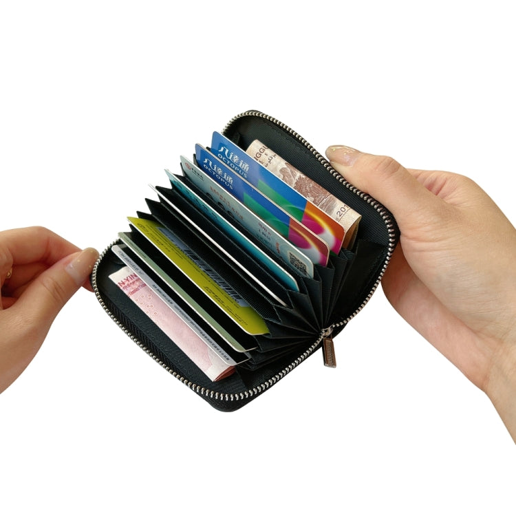 For iPhone 16 Pro Solid Color Zipper 11-Card Slots Bag Phone Case with Lanyard(Black) - iPhone 16 Pro Cases by buy2fix | Online Shopping UK | buy2fix