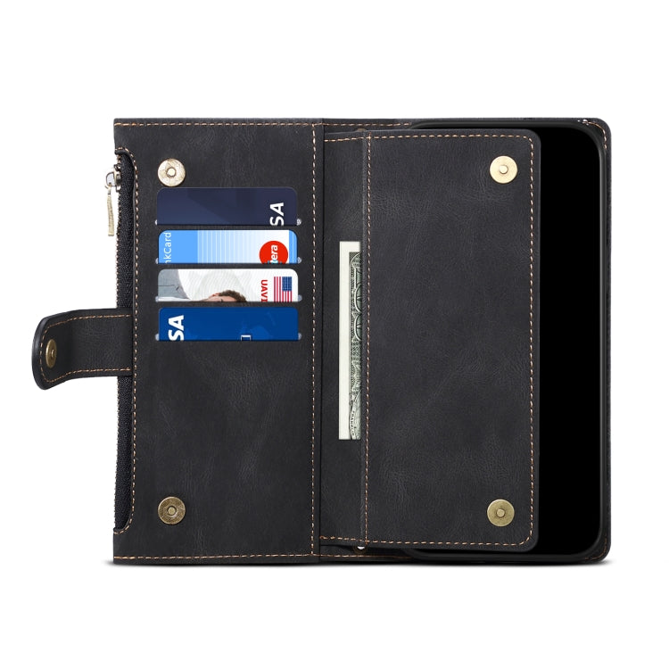 For Samsung Galaxy S24+ 5G ESEBLE Retro Frosted RFID Flip Leather Phone Case(Black) - Galaxy S24+ 5G Cases by ESEBLE | Online Shopping UK | buy2fix
