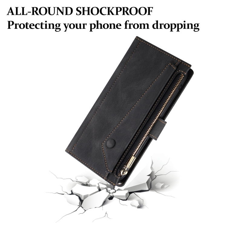 For Samsung Galaxy S24+ 5G ESEBLE Retro Frosted RFID Flip Leather Phone Case(Black) - Galaxy S24+ 5G Cases by ESEBLE | Online Shopping UK | buy2fix