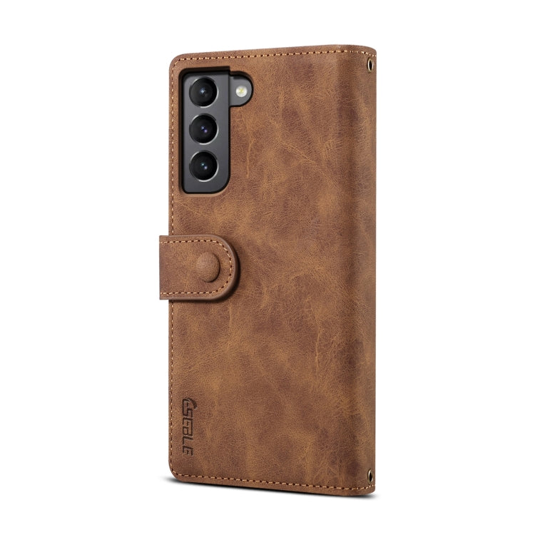 For Samsung Galaxy S24+ 5G ESEBLE Retro Frosted RFID Flip Leather Phone Case(Brown) - Galaxy S24+ 5G Cases by ESEBLE | Online Shopping UK | buy2fix