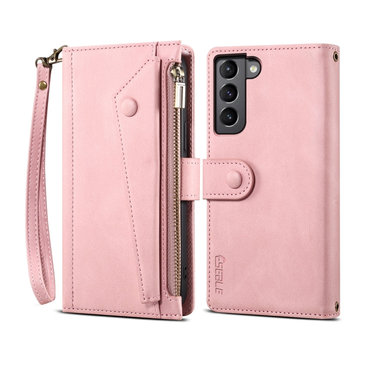 For Samsung Galaxy S24+ 5G ESEBLE Retro Frosted RFID Flip Leather Phone Case(Rose Gold) - Galaxy S24+ 5G Cases by ESEBLE | Online Shopping UK | buy2fix