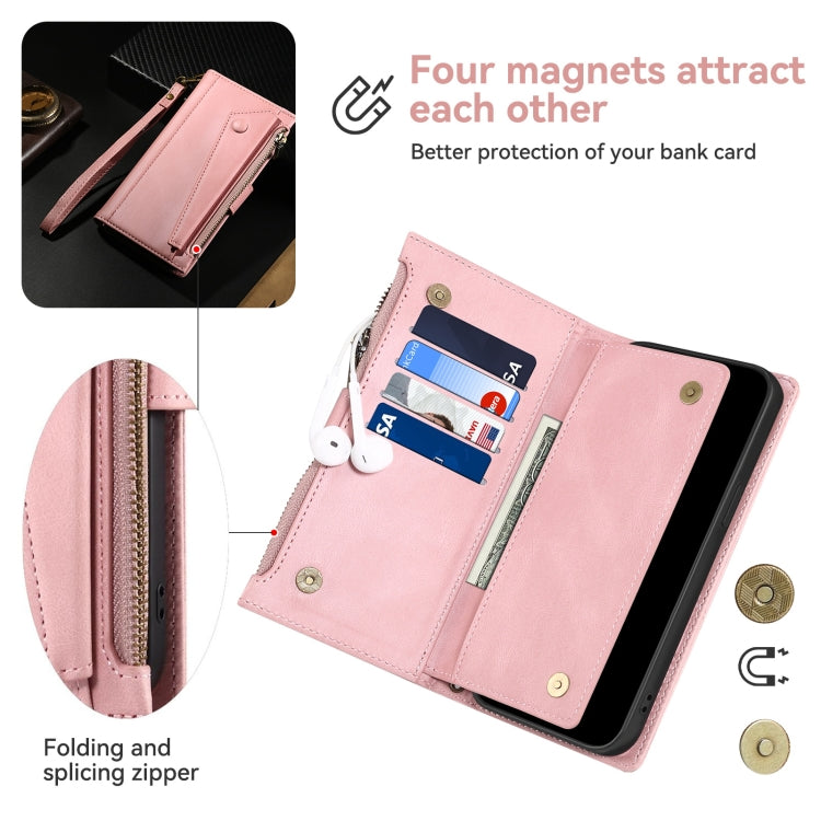 For Samsung Galaxy S24+ 5G ESEBLE Retro Frosted RFID Flip Leather Phone Case(Rose Gold) - Galaxy S24+ 5G Cases by ESEBLE | Online Shopping UK | buy2fix