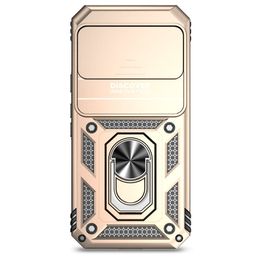 For Google Pixel 9 Sliding Camshield Holder Phone Case(Gold) by buy2fix