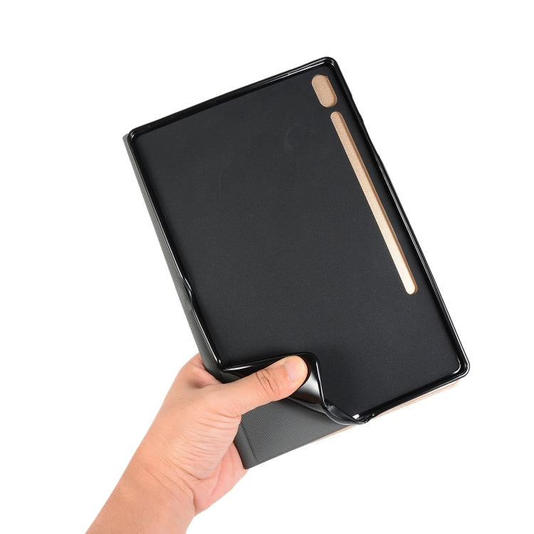 For Samsung Galaxy Tab S7 T870 (2020) Voltage Elastic Texture Horizontal Flip Leather Case with Holder(Black) by buy2fix