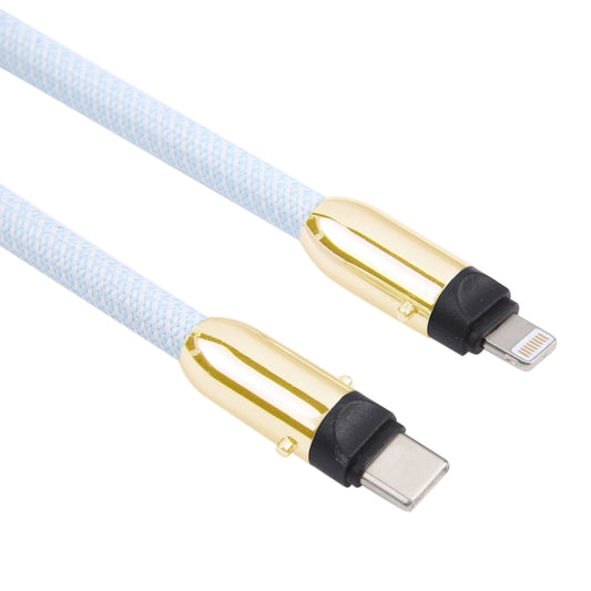 Type-C to 8 Pin Braid Data Cable Phone Anti-lost Crossbody Lanyard, Length: 1.2m(Khaki) by buy2fix