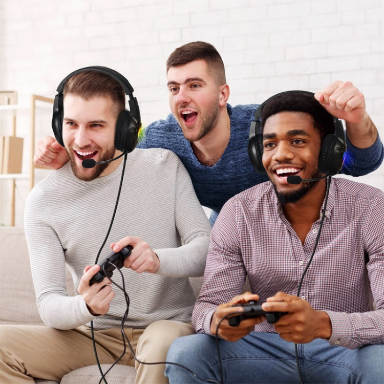 SoulBytes S20 RGB Light Gaming Headset with Mic(Black) by Soulbytes