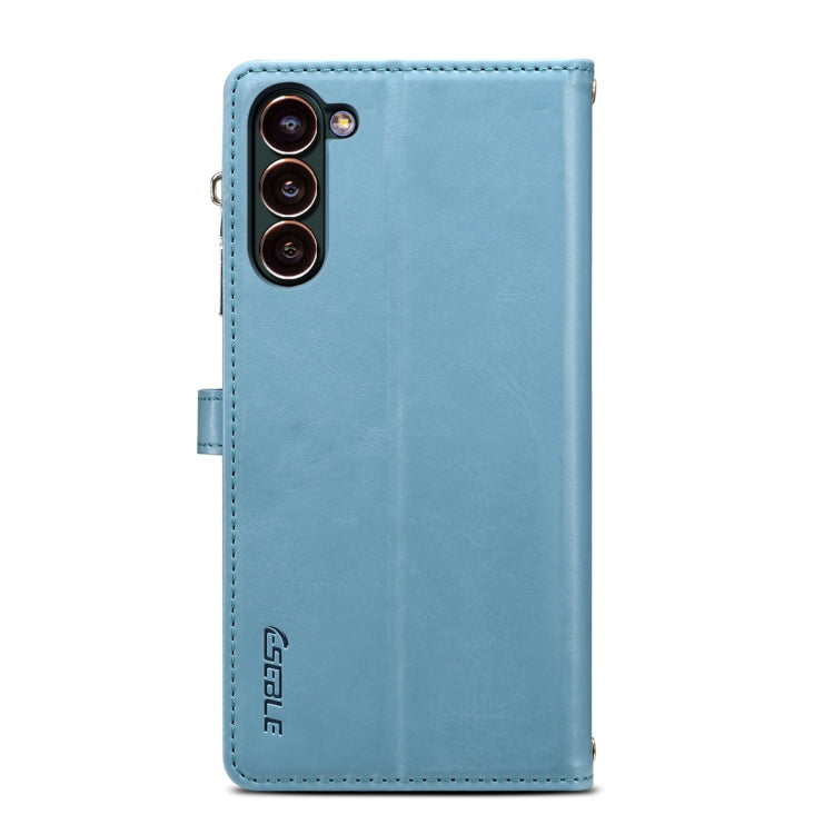 For Samsung Galaxy S24+ 5G ESEBLE Star Series Lanyard Zipper Wallet RFID Leather Case(Blue) - Galaxy S24+ 5G Cases by ESEBLE | Online Shopping UK | buy2fix