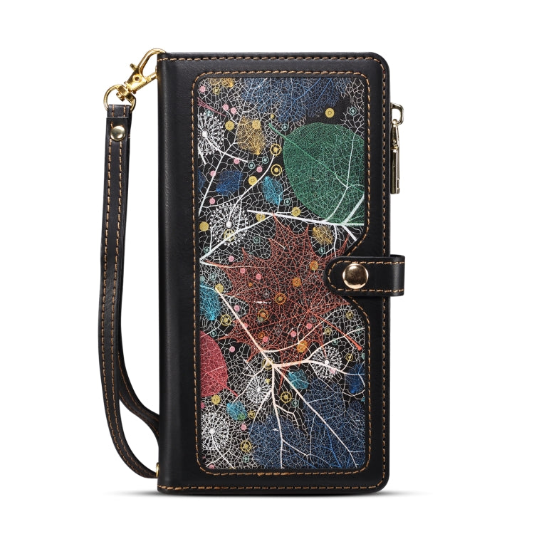For Samsung Galaxy S24+ 5G ESEBLE Star Series Lanyard Zipper Wallet RFID Leather Case(Black) - Galaxy S24+ 5G Cases by ESEBLE | Online Shopping UK | buy2fix