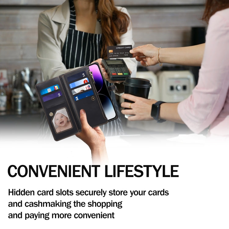For Samsung Galaxy S24+ 5G ESEBLE Star Series Lanyard Zipper Wallet RFID Leather Case(Black) - Galaxy S24+ 5G Cases by ESEBLE | Online Shopping UK | buy2fix