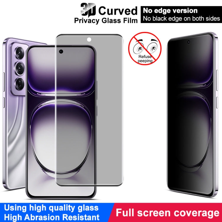 For OPPO Reno12 Pro Global imak No Edge Version 3D Curved Privacy Full Screen Tempered Glass Film - OPPO Tempered Glass by imak | Online Shopping UK | buy2fix