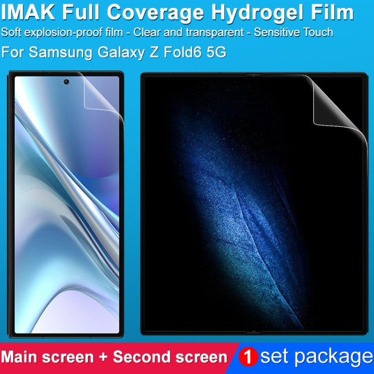 For Samsung Galaxy Z Fold6 1 Sets imak  Curved Full Screen Hydrogel Film (Outer Screen + Inner Screen) - Galaxy Tempered Glass by imak | Online Shopping UK | buy2fix