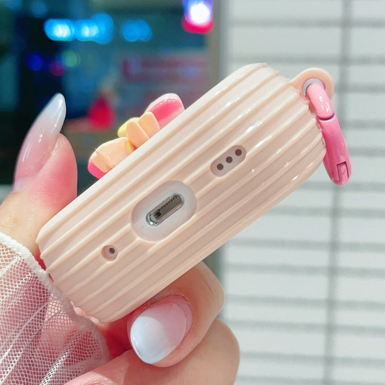 For AirPods Pro 2 3D Love Bowknot Bluetooth Earphone Protective Case(Pink) by buy2fix