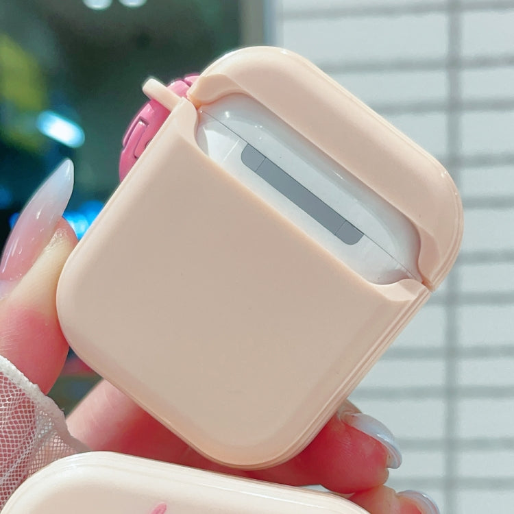 For AirPods 2 / 1 3D Love Bowknot Bluetooth Earphone Protective Case(Pink) by buy2fix