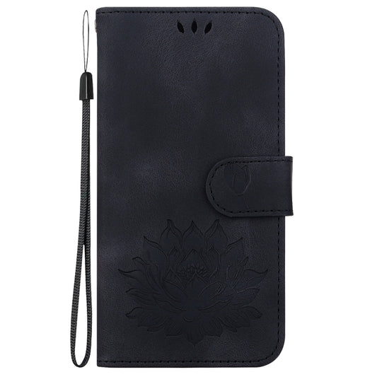 For Google Pixel 9 Pro Lotus Embossed Leather Phone Case(Black) by buy2fix